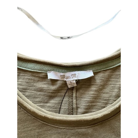NWT WOMANS MISS ME BLOUSE GREEN SIZE LARGE | A2 - Picture 3 of 6